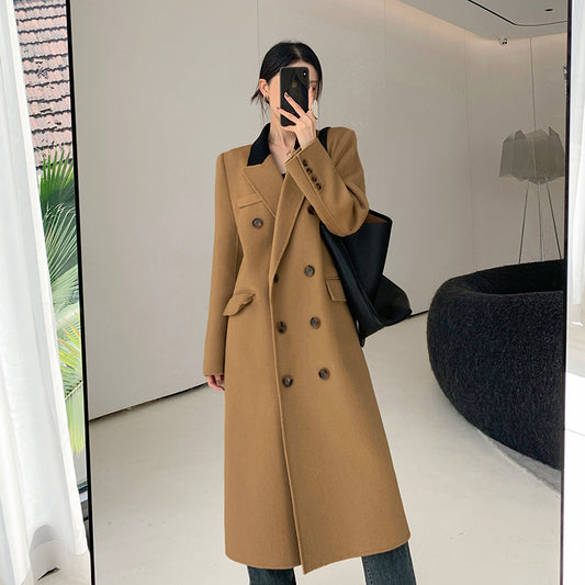 Chic Camel Wool Coat - Autumn/Winter