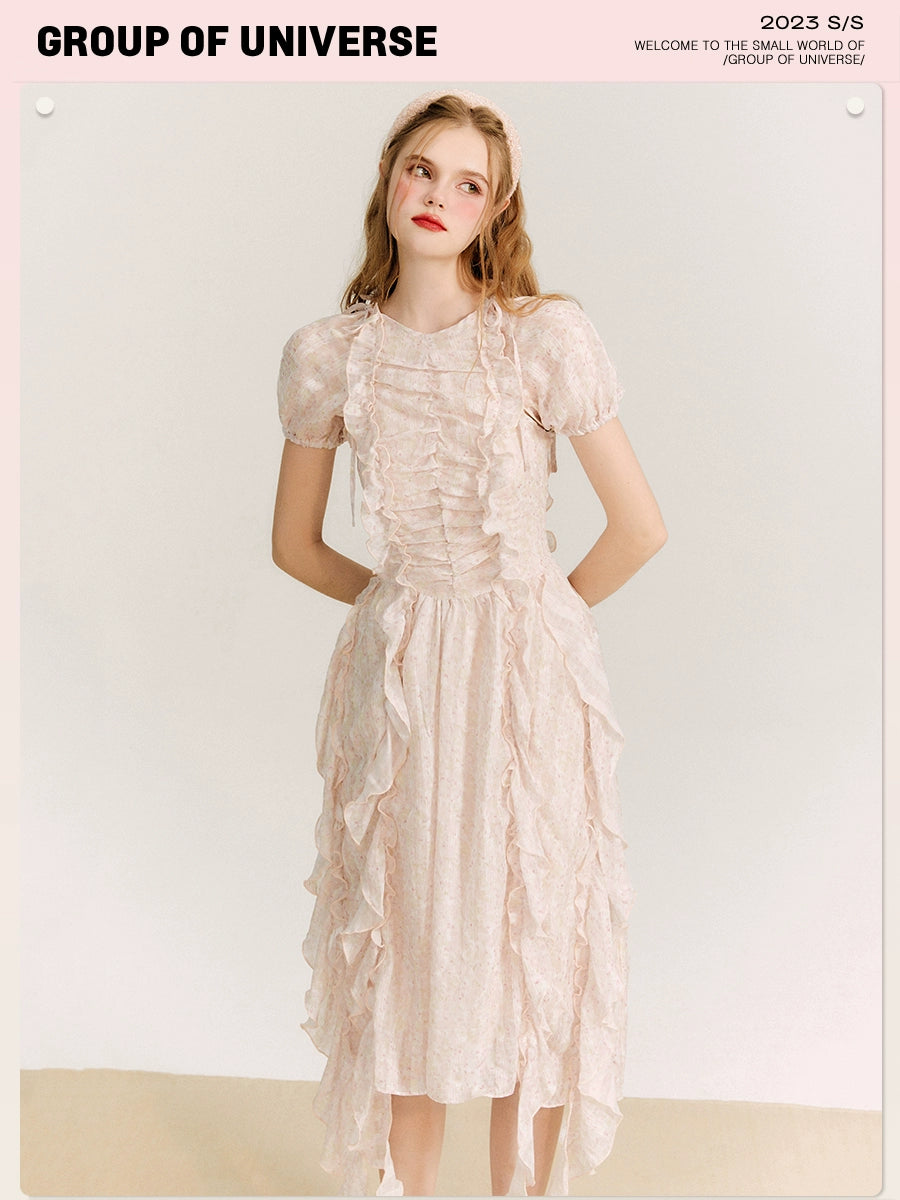 Wild Rose Chiffon Dress