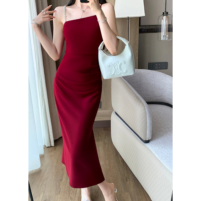 Red Cami Dress & Elegant Party Skirt