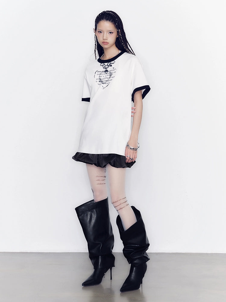 Yuan Love Chain imprimé Tee