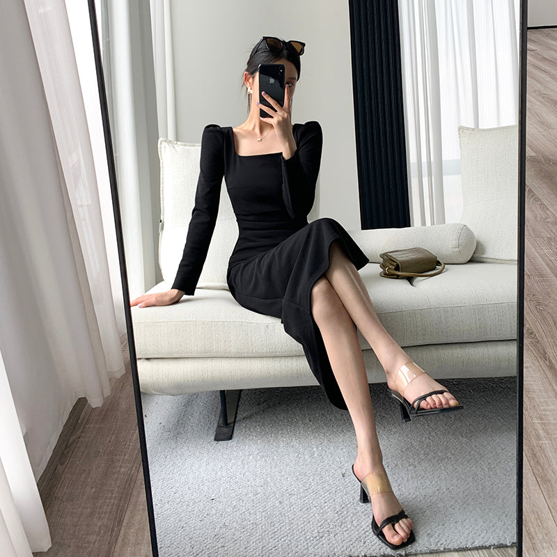 Slim Black Dress - 23 Autumn