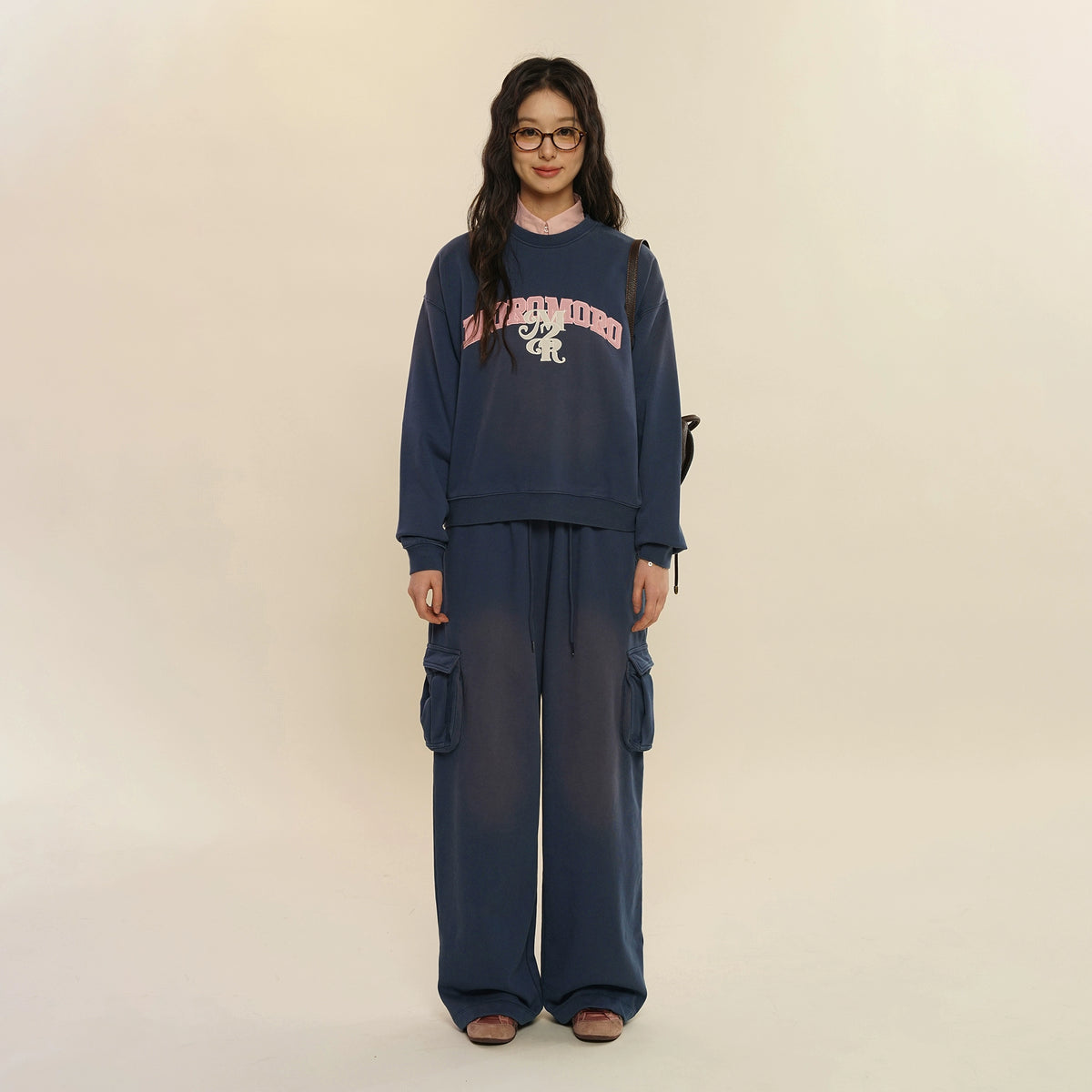 Letter Patch Embroidered Sweatshirt