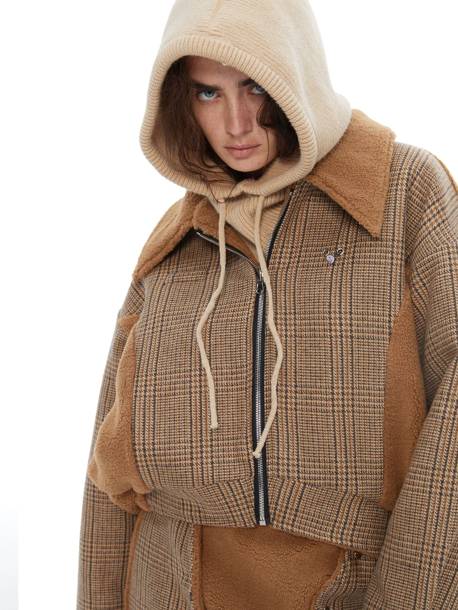 Deep/Light Brown Reversible Lamb Hair Jacket