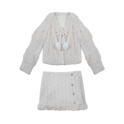 Snowflake Winter Skirt Suit