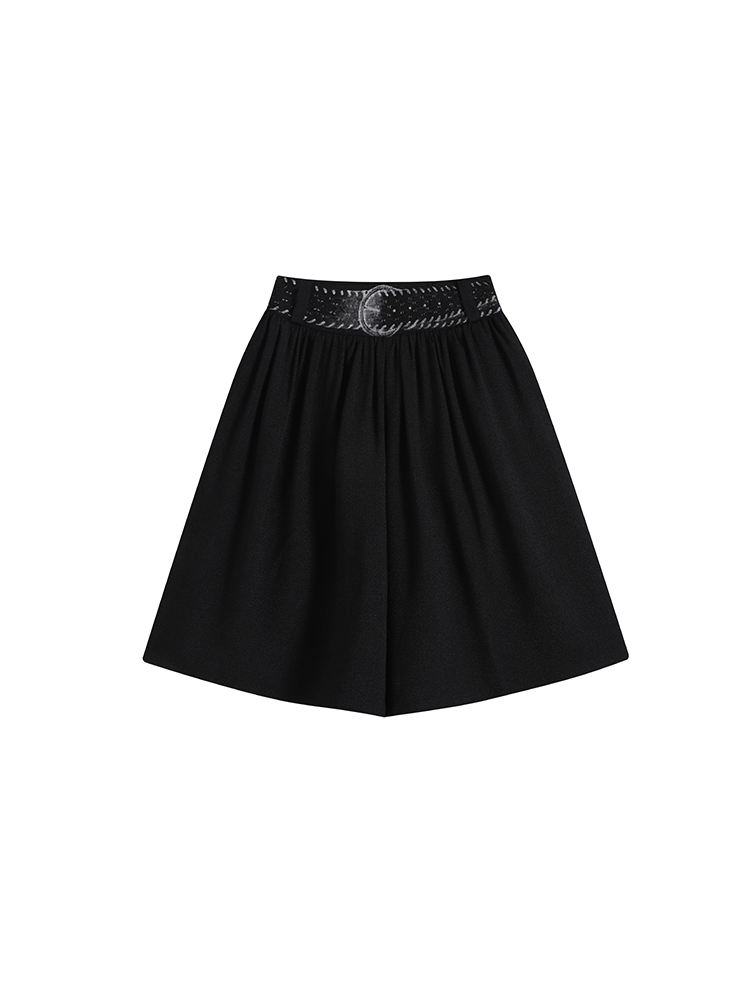 Fine Pleated Texture A-line Skirt