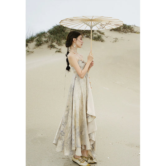 Romantic Print Strap Dress: Spring/Summer