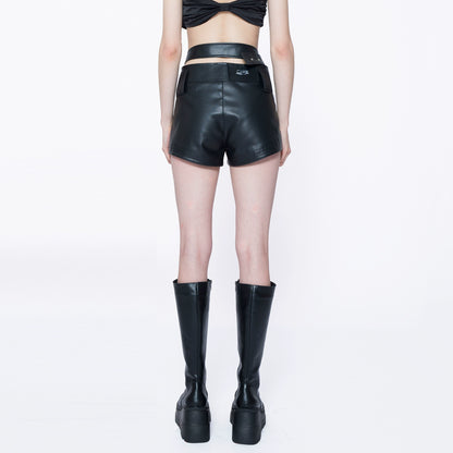 Stimulating Leather Shorts