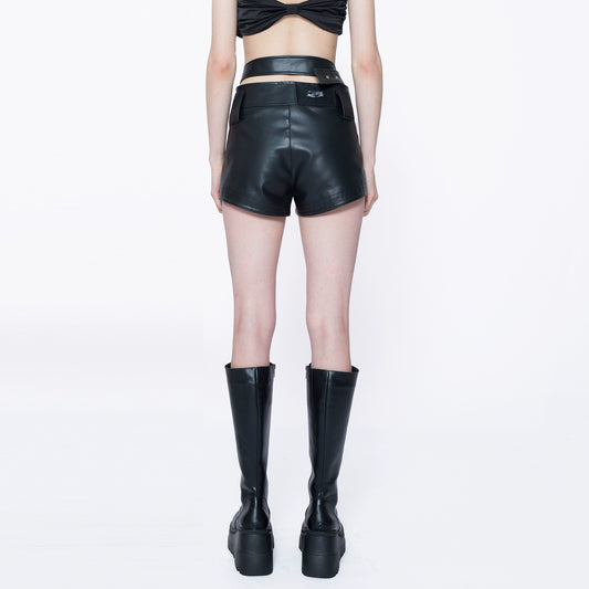 Stimulating Leather Shorts