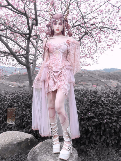 Sakura Velvet Swing Palace Skirt