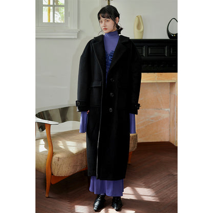 Black Wool Long Coat