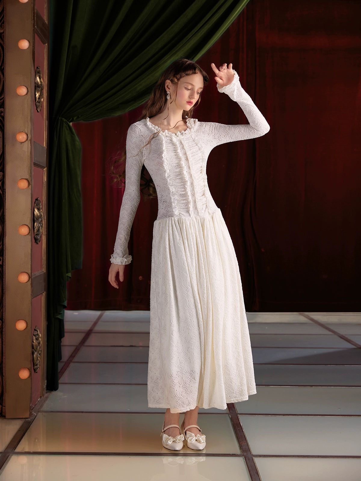 long sleeve white velvet dress 26 Ways to Wear Velvet on Your Wedding Day Stillwhite Blog