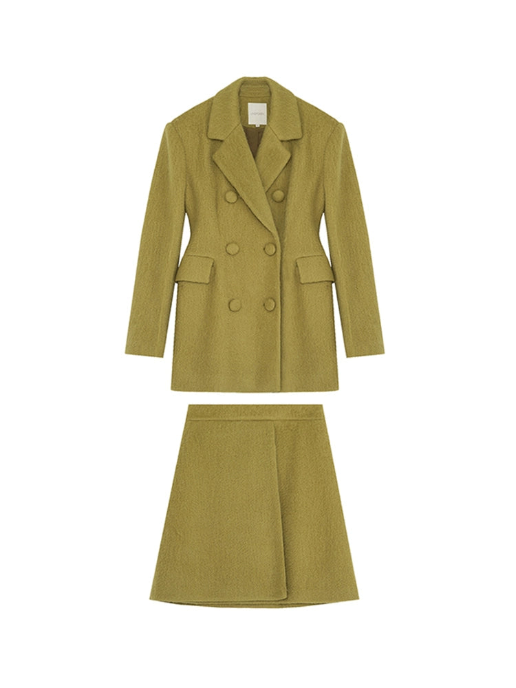 Mustard Wool Slim Suit Coat