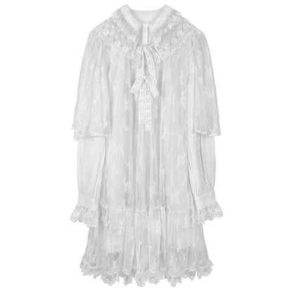 Heavy Industry Double Layer Lace Dress Original Design for Castle Girls