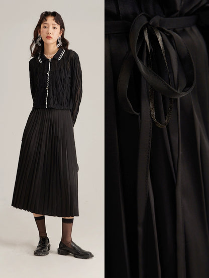 Evening Wind Pleated Organ Skirt