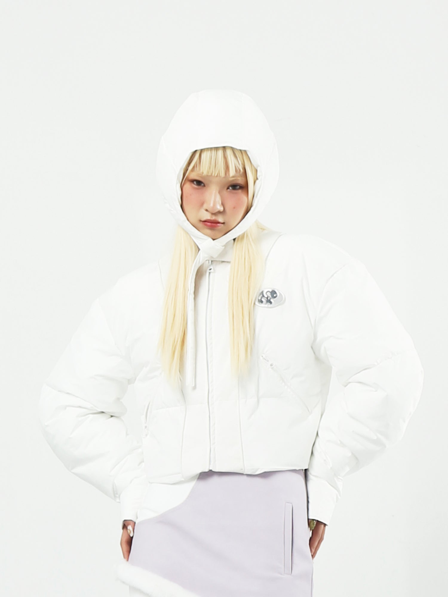 Lux Ivory Lamb Puff Jacket