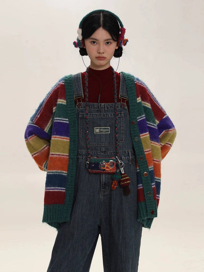 Retro Rainbow Stripe Knit