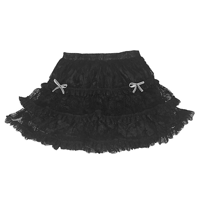 Gothic Mesh Skirt Set