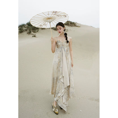 로맨틱 프린트 스트랩 드레스 : 봄/여름