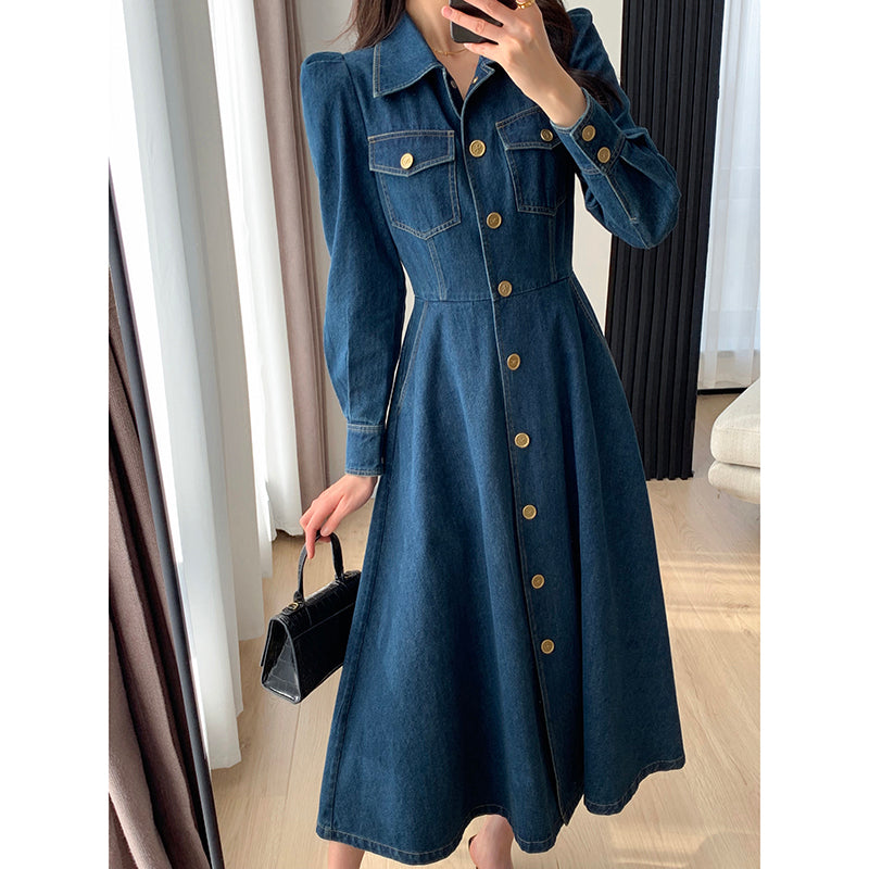 Denim Dress Retro Chic