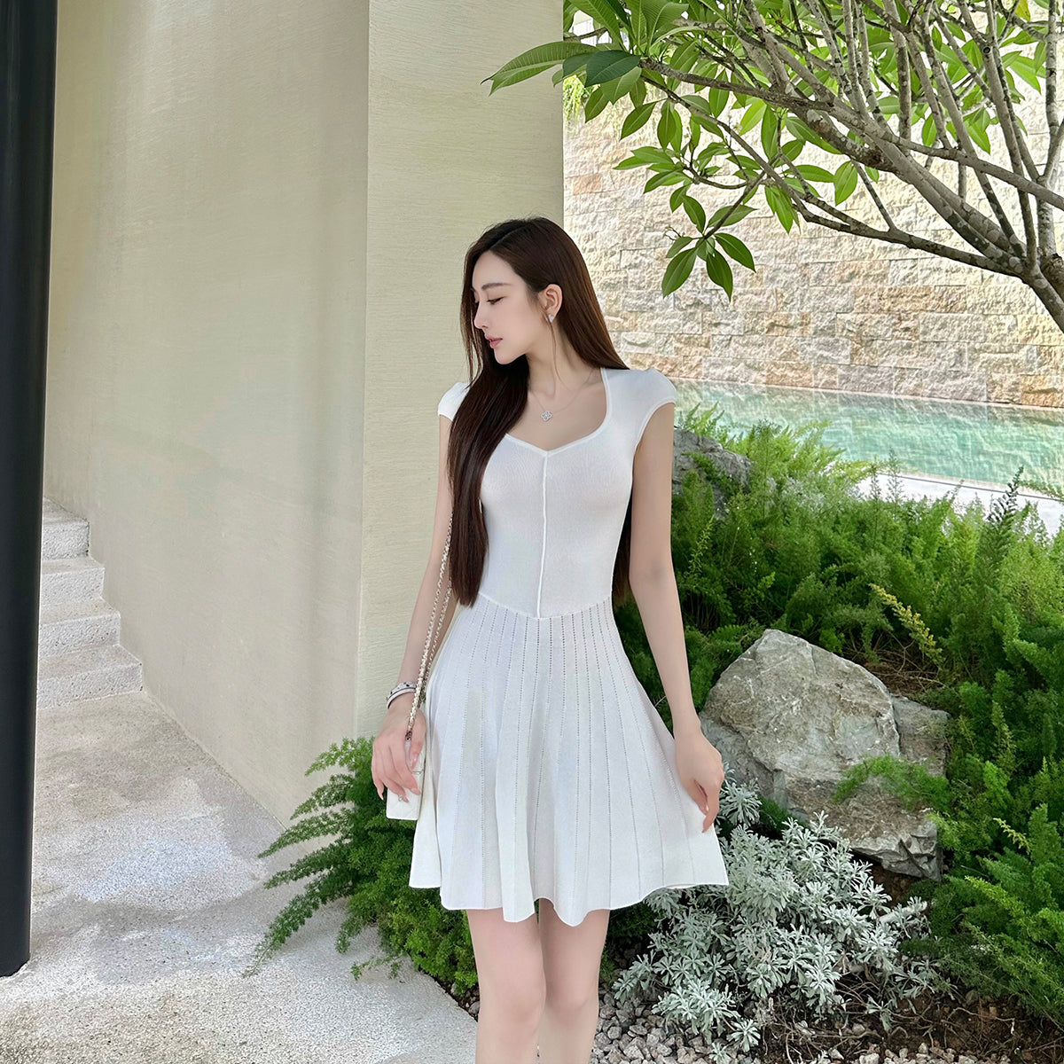 Elegant Charm Knit Dress