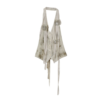 Plant Dyed Flower Vest: Autumn/Winter