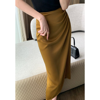 Slimming High-Waist Long Skirt