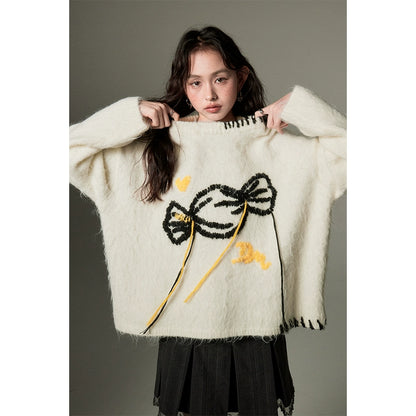 Soft Glutinous Candy - Embroidered Sweater