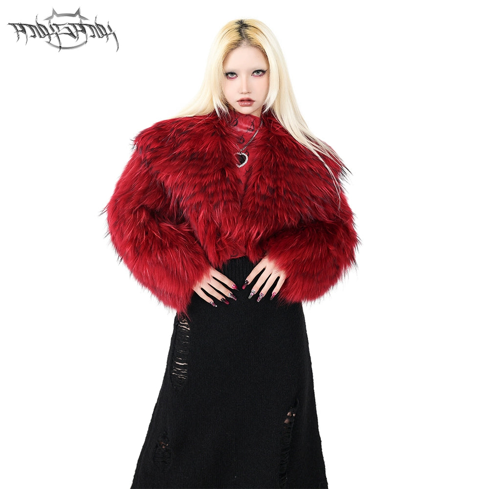 Gradient Rabbit Fur Coat