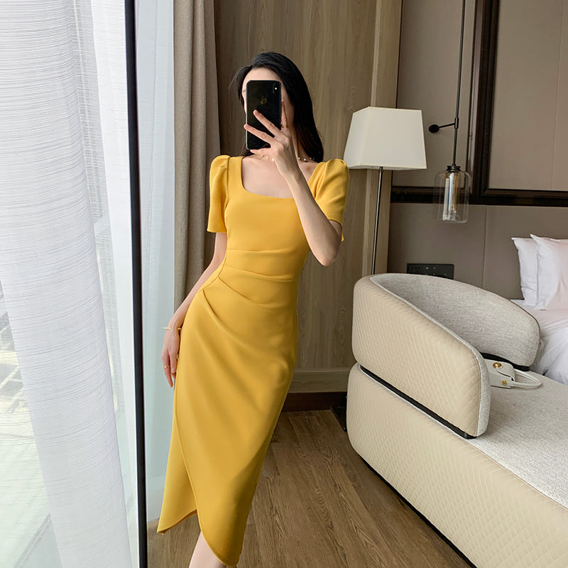 summer yellow dress design Chic Yellow Sea Stripe Halter Neck Maxi Dress for Effortless Summer St Canary Houze