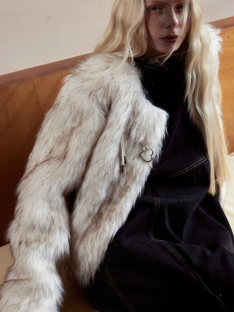 Gradient Fur Environmental Coat