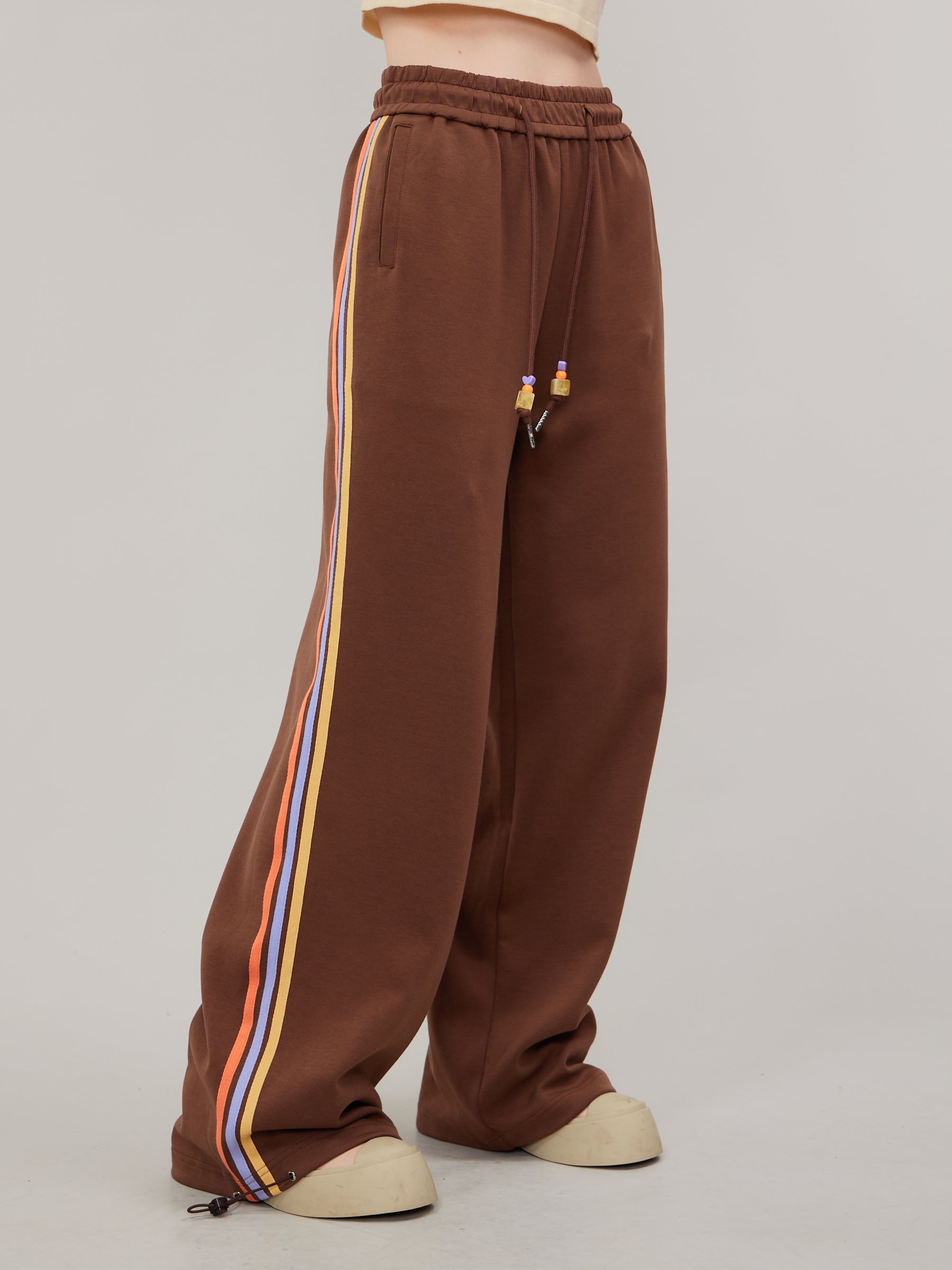 High Waist Sports Stripe Casual Guard Pants