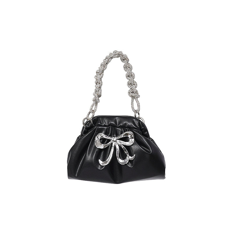 Mini Bow Handheld Bag Double sided black butterfly girl standard configuration