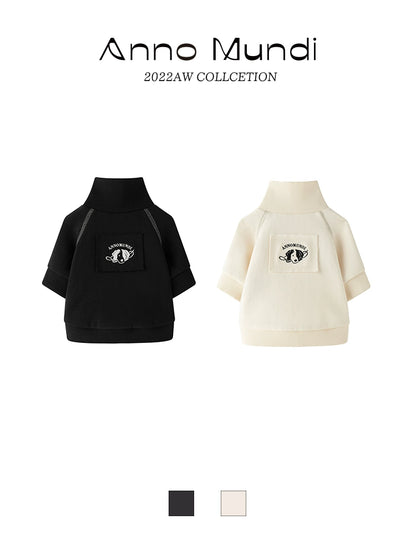 Yuan Dog Print Embroidered Sweater