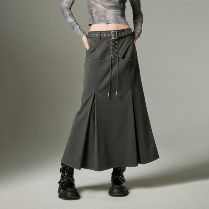 Leather Rope Strap - Wrap Hip Skirt