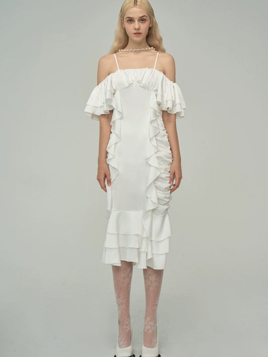 White Ruffle Fairy Dress