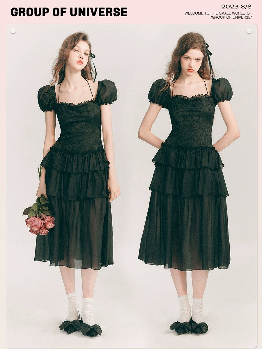 Serenade Enchantment - Bubble Sleeve A-line LBD