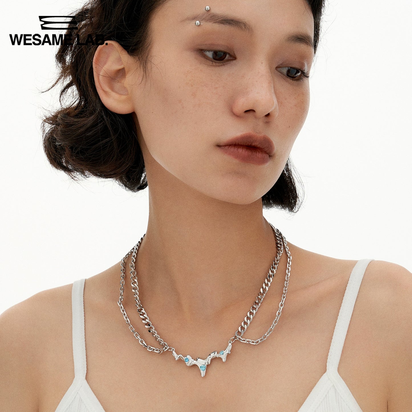 22s / s Ocean Series Fish Scale Water Wave Collier