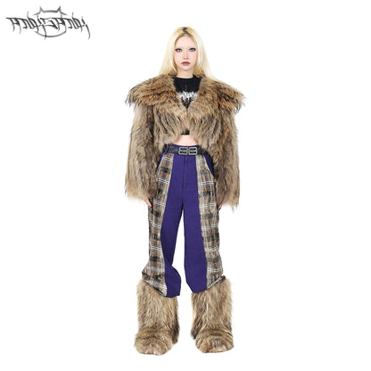 Gradient Rabbit Fur Coat