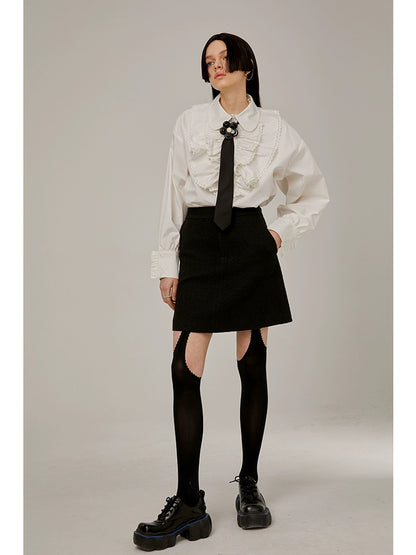 Pure Cotton Ruffle - Versatile Shirt