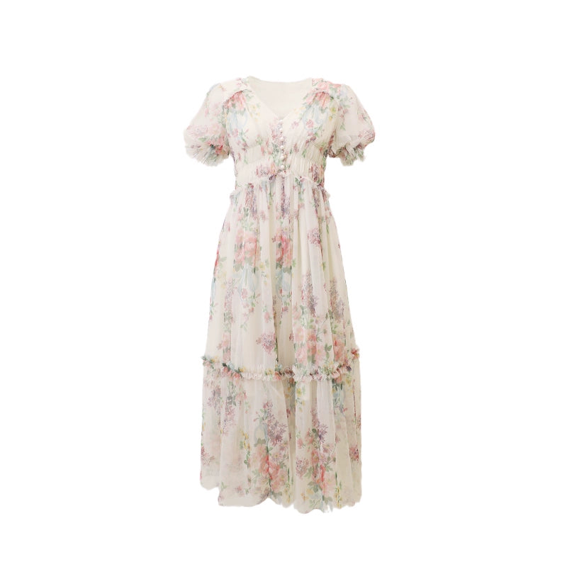 Cherry Blossom Vintage Beach Dress