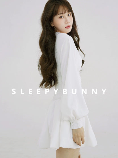 Rabbit White Long Sleeve Dress