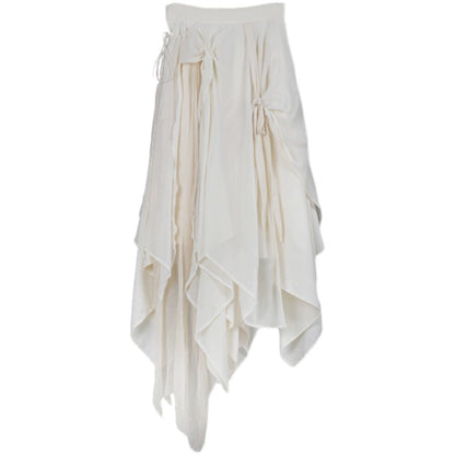 Elegant Silk Ramie Fairy Long Skirt