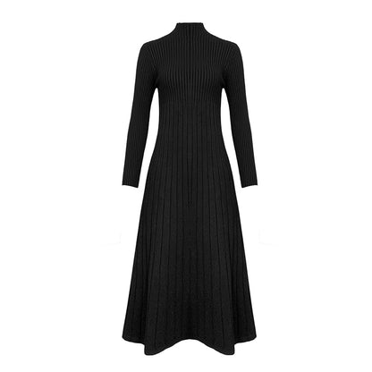 Black Knit Dress Slimming Skirt