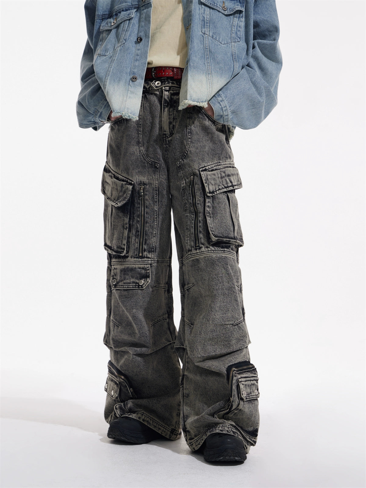Ropa de trabajo retro - Jeans con múltiples bolsillos
