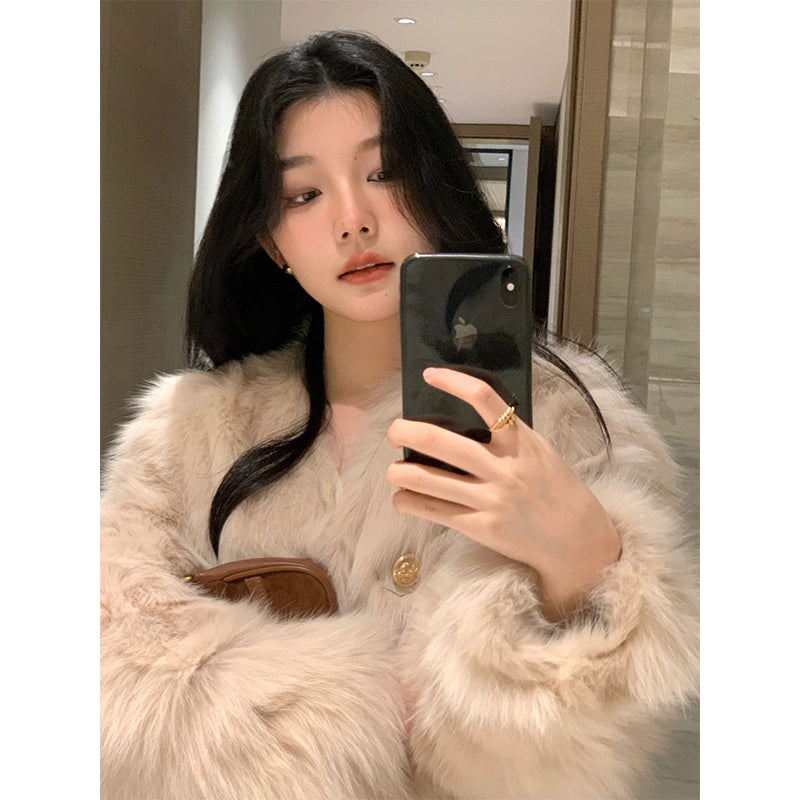 Short Eco Fur Coat