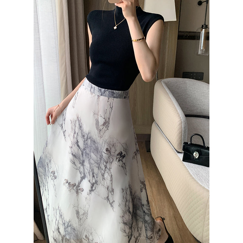 Slimming Organza A-line Skirt