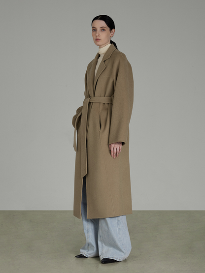 Pure Wool Flip Collar Coat