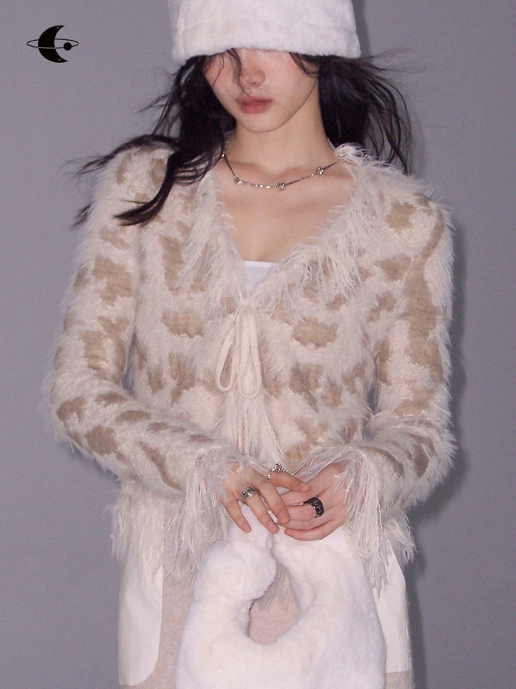 Grunge Mink Fleece Cardigan