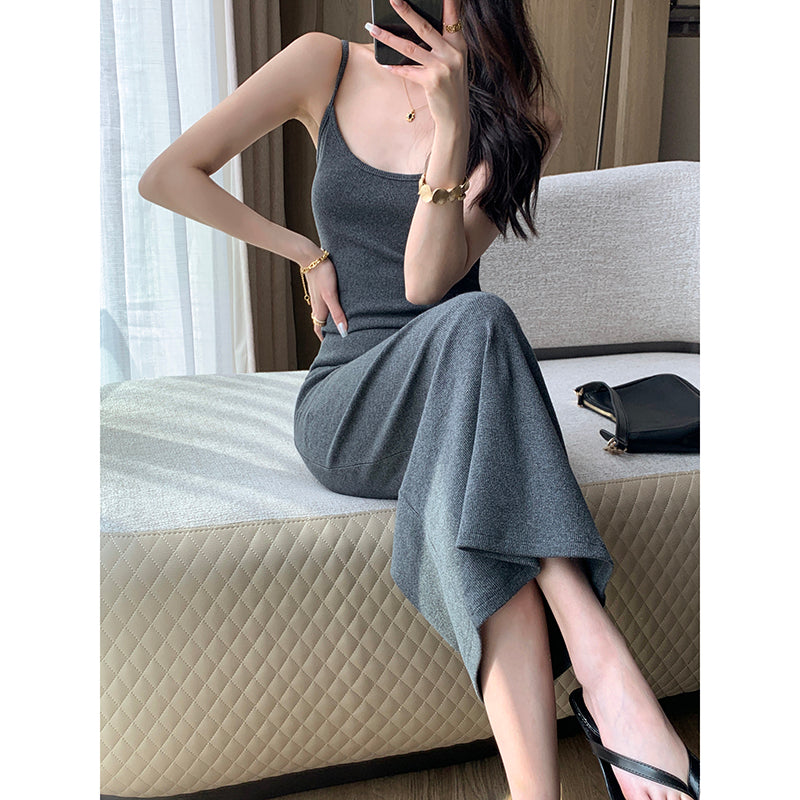 Grey Cami Dress - Slim Skirt