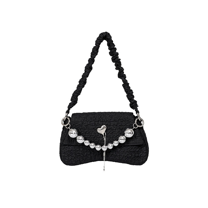 Pleated Pearl Straddle Bag